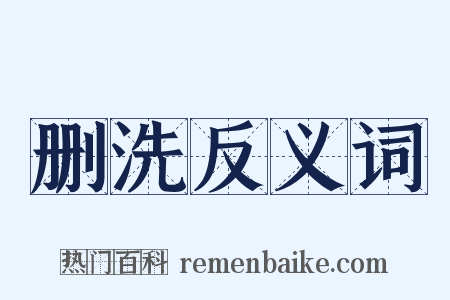 删洗反义词是什么意思的图片